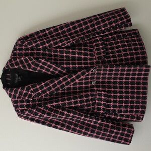 Rache Zoe Houndstooth tweed Doublr breasted coat/Blazer